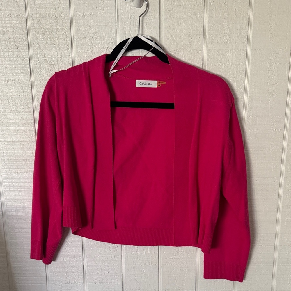 Calvin Klein Fuchsia Open Cardigan/Shrug